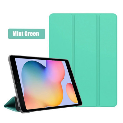 Paredzēts Samsung Galaxy Tab S6 Lite 10.4 2020 2022 SM-P610 P613 P615 P619 statīva vāciņam Funda Case PU ādas viedajam vāciņam