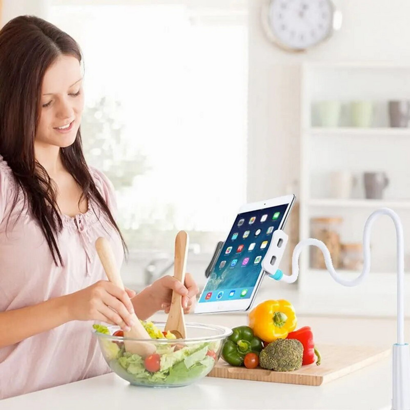 Didelio dydžio planšetinio kompiuterio stovas 80 cm ilgos rankos lovos planšetinio kompiuterio laikiklio laikiklis, skirtas iPad Air Pro Mini planšetiniams kompiuteriams.