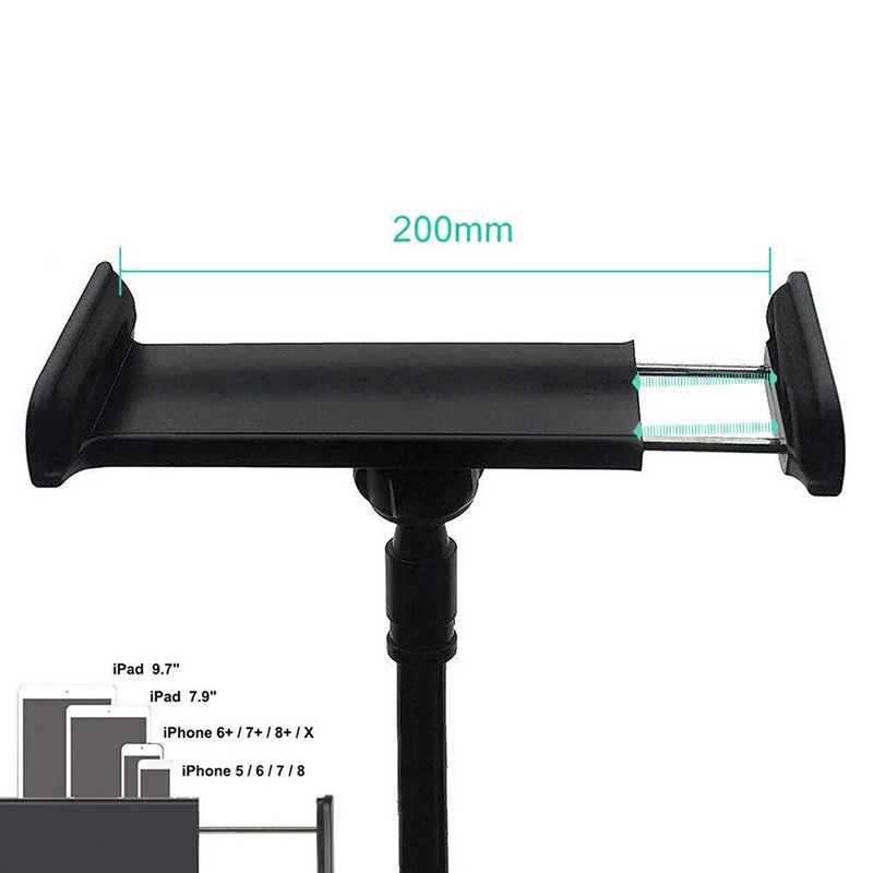 Didelio dydžio planšetinio kompiuterio stovas 80 cm ilgos rankos lovos planšetinio kompiuterio laikiklio laikiklis, skirtas iPad Air Pro Mini planšetiniams kompiuteriams.