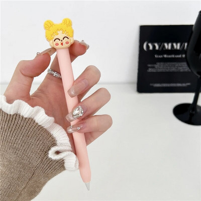Huse din silicon moale Kawaii drăguțe pentru Apple Pencil Husă USB C Gen Tabletă Touch Pen Stylus Husă Anti-cădere pentru Apple Huse creion
