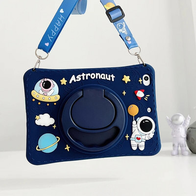 Husă pentru tabletă cu suport astronaut pentru copii pentru Samsung Galaxy Tab A8 10.5 SM-X200 X205 S6 A7 10.4 SM-T500 T507 Lite 8.7 T220 T225 P610