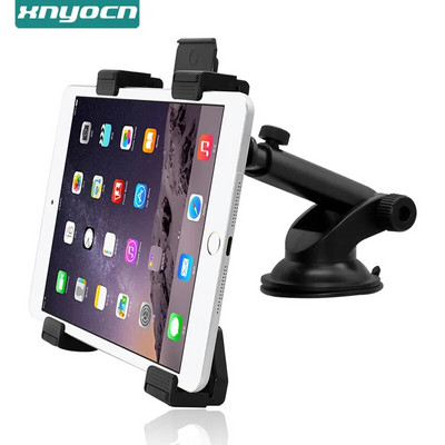 Универсална стойка за монтиране на мобилен телефон за таблет за предно стъкло на кола 10,5-20 см, регулируема на ширина за Ipad/Iphone/Samsung Tab
