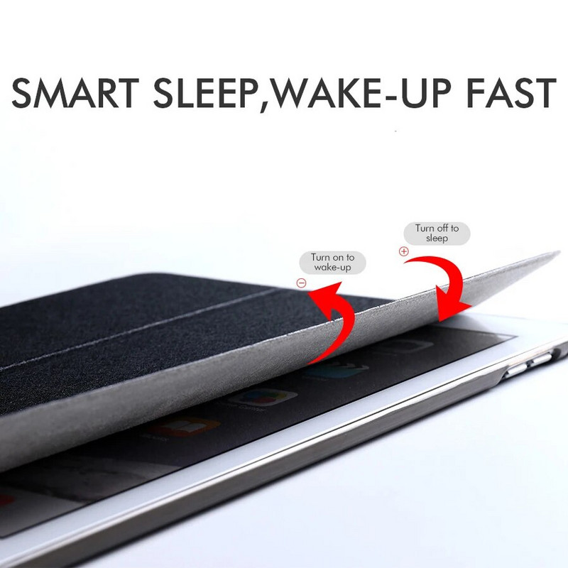 QIJUN futrālis Xiaomi Mi Pad 4 Plus MiPad4 Plus 10,1 collu ādas datora aizmugures vāka statīvs Auto Sleep Smart magnētiskais folijas vāciņš