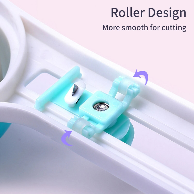 KW-triO apskritas popieriaus pjaustytuvas Rotacinis apskritas pjaustytuvas Rankinis apvalus pjovimo įrankis Popieriaus žoliapjovė Scrapbooking įrankis su pjovimo galvute