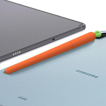Модел на моркови и зеленчуци Мек калъф Силиконов калъф за Samsung Galaxy Tab S7 S8 S9 S Pen S6 Lite Tablet Stylus Pencil Casing