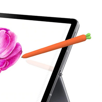 Модел на моркови и зеленчуци Мек калъф Силиконов калъф за Samsung Galaxy Tab S7 S8 S9 S Pen S6 Lite Tablet Stylus Pencil Casing