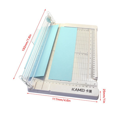 Mini papīra trimmeris giljotīnas griezējs 6 collu (152 mm) griešanas garuma darbvirsmas papīra griešanas mašīna amatniecībai, fotogrāfiju kartītēm, albumiem