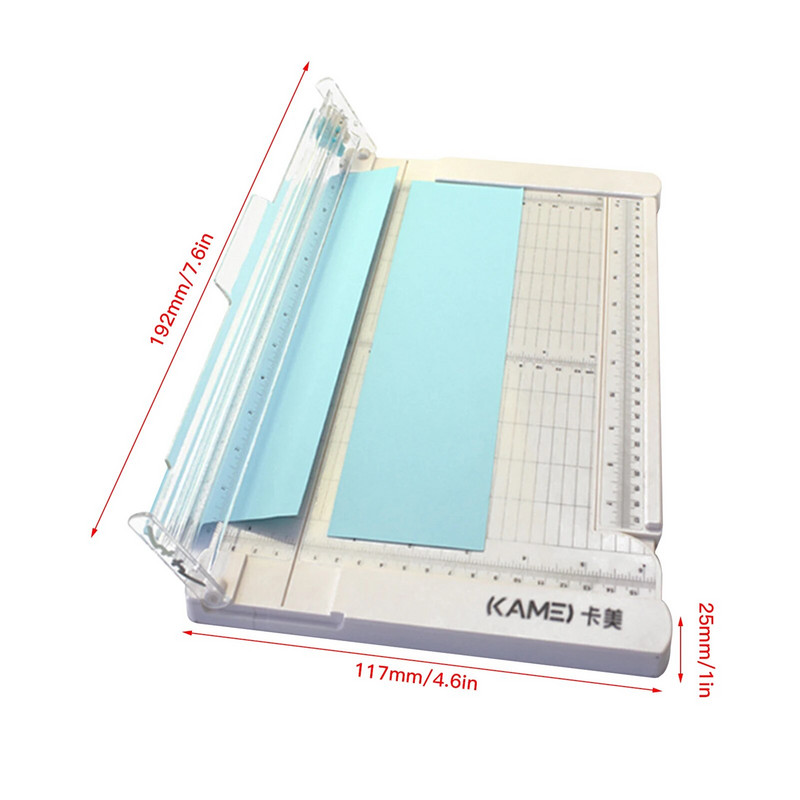 Mini papīra trimmeris giljotīnas griezējs 6 collu (152 mm) griešanas garuma darbvirsmas papīra griešanas mašīna amatniecībai, fotogrāfiju kartītēm, albumiem