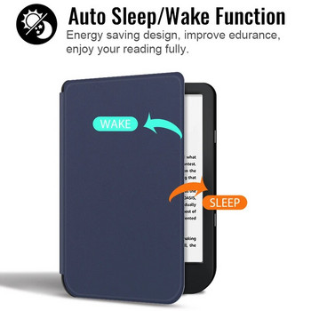 Λεπτή θήκη αφύπνισης με μαγνήτη για Kobo Nia Ereader 2020 PU Ebook Smart Cover Ereader Skin Shell Lightweight Auto Sleep Funda Capa