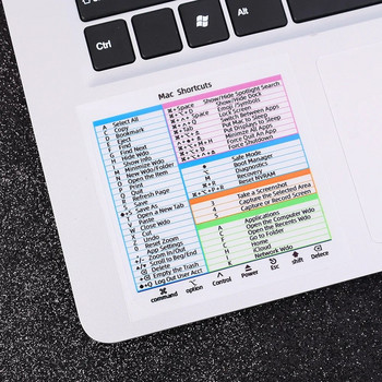 Windows PC Reference Стикер за клавишни комбинации за операции на MAC OS Допълнителен декал Прозрачни стикери за клавишни комбинации