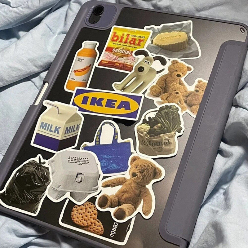 50 Gb Ins Stils Jaukas uzlīmes Karikatūra Piens Sviests Pārtikas Uzlīmes Ledusskapis Tālrunis Čemodāns Klēpjdators Piezīmjdators Uzlīmes Bērnu Rotaļlietu Uzlīmes