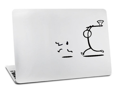 Autocolant de vinil pentru Macbook Air 11 12 13 M1 M2 Pro 13 15 16 Retina Sticker de perete Laptop Stickman Guy Notebook Tablet Skin pentru iPad