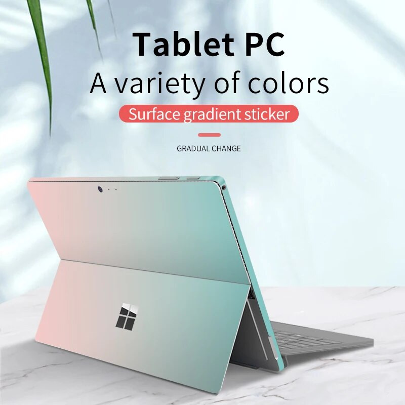 Αυτοκόλλητο βινυλίου αποχρωματισμού για Microsoft Surface Pro 9/8/7/6/5/4/3 Surface Pro X Go 3/2 Πίσω κάλυμμα σώματος για αυτοκόλλητα δέρματος