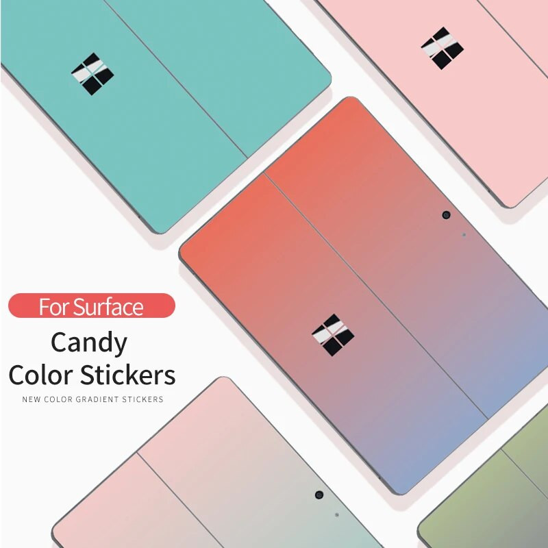 Αυτοκόλλητο βινυλίου αποχρωματισμού για Microsoft Surface Pro 9/8/7/6/5/4/3 Surface Pro X Go 3/2 Πίσω κάλυμμα σώματος για αυτοκόλλητα δέρματος