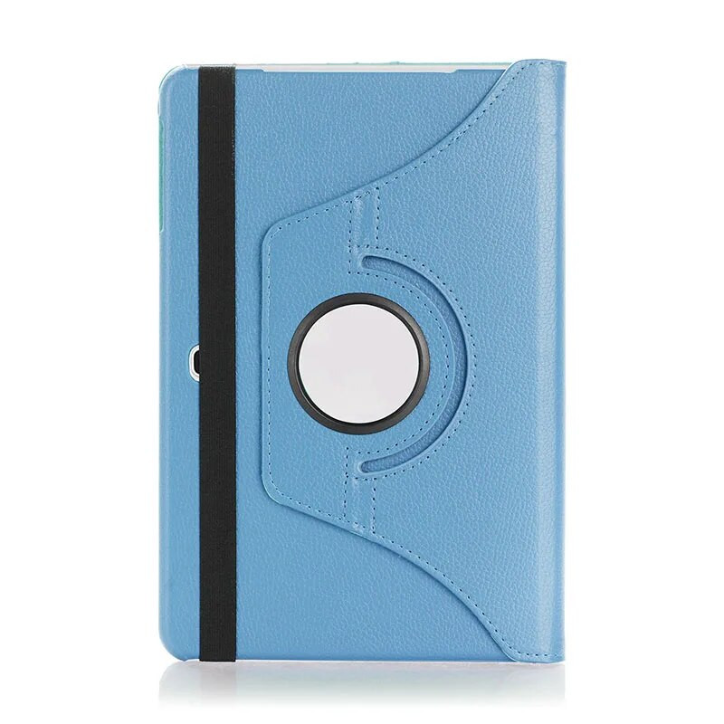 360 grādos rotējošs PU ādas apvalks Samsung Galaxy Tab Advanced 2 10,1 collas SM-T583, apgriežams statīvs, viedais planšetdatora vāciņš