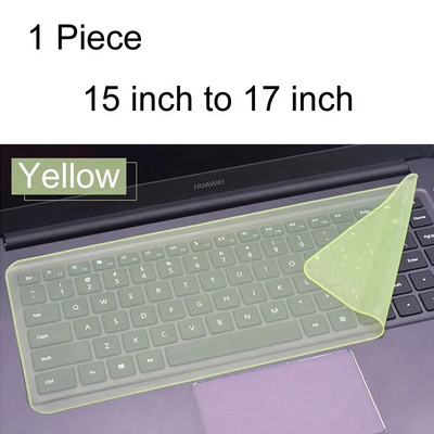 Protector de film universal pentru tastatură pentru laptop, 12 până la 17 inchi, silicon rezistent la apă, rezistent la praf, pentru utilizarea laptopului Macbook