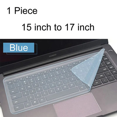 Protector de film universal pentru tastatură pentru laptop, 12 până la 17 inchi, silicon rezistent la apă, rezistent la praf, pentru utilizarea laptopului Macbook