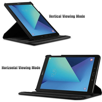 За Samsung Galaxy Tab S3 9.7 SM-T820 SM-T825 T829 Калъф за таблет Въртяща се на 360 Сгъваема стойка Скоба Flip Кожено защитно покритие