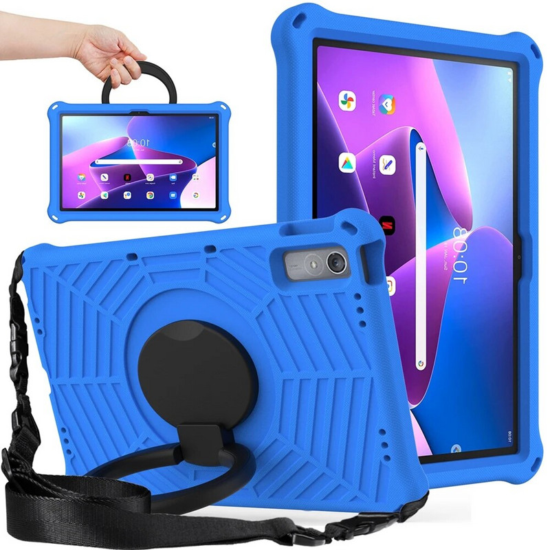 Lenovo Tab P11 2nd Gen 2 11,5 collu 2022 TB-350FU TB-350XU Case EVA Kids Safe Pull Ring Triecienizturīgs plecu siksnas statīva vāciņš