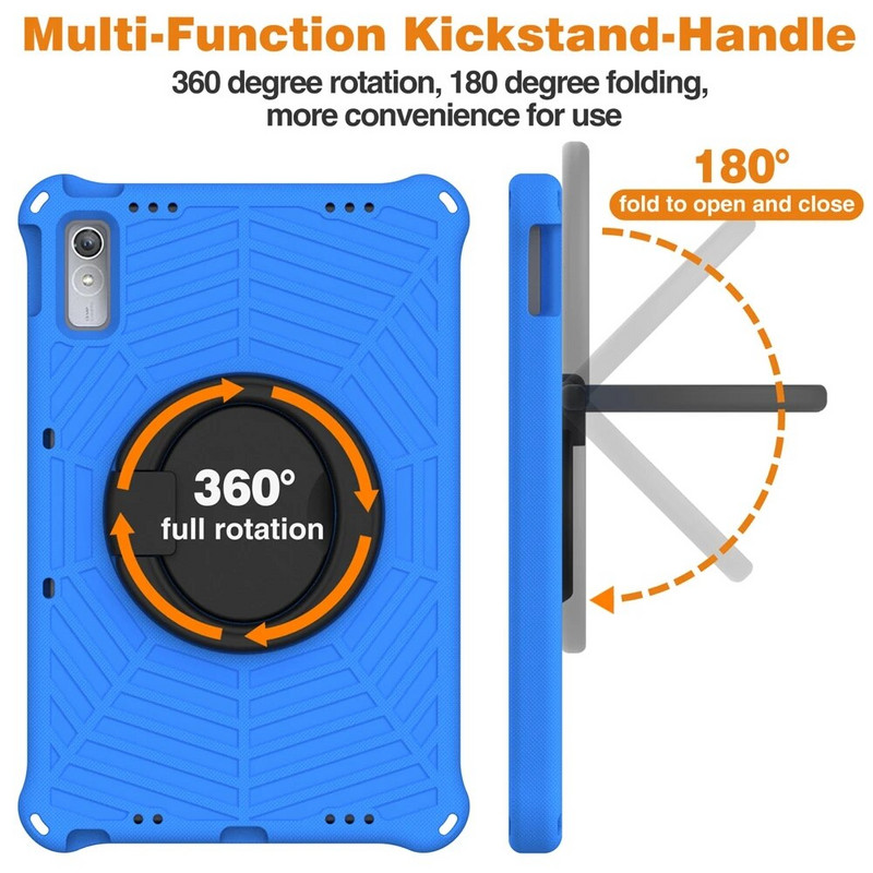 Lenovo Tab P11 2nd Gen 2 11,5 collu 2022 TB-350FU TB-350XU Case EVA Kids Safe Pull Ring Triecienizturīgs plecu siksnas statīva vāciņš
