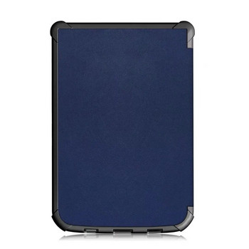 Smart Wake-Sleep Book Cover калъф за PocketBook 617 628 627 LE/606/632 Plus Aqua/633 Color/616 Funda с мека TPU задна обвивка