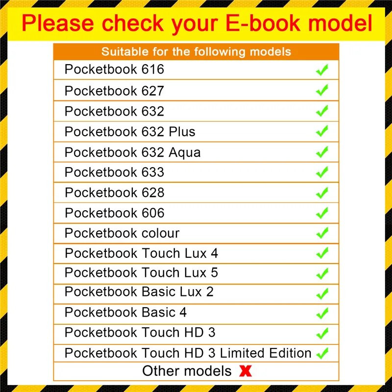 Maciņš priekš Pocketbook 616 627 632 606 628 633 Ereader miega vāciņš Pocketbook Touch Lux 4 5 /Basic Lux 2/Touch HD 3 Coque