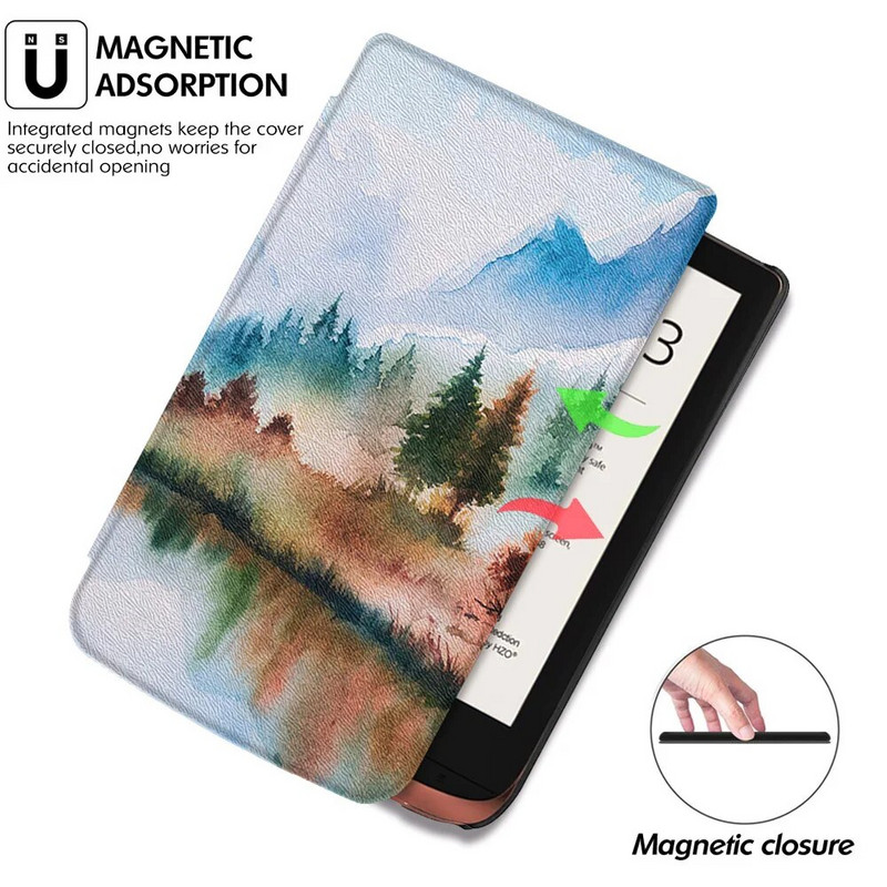 Έξυπνη θήκη για PocketBook 606/616/627/628/632/633 eReader - Ελαφρύ λεπτό προστατευτικό κάλυμμα με μαγνητικό κλείσιμο/Sleep/Wake