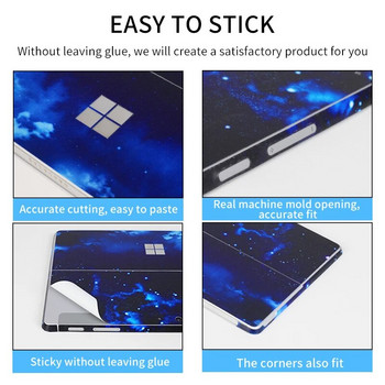 Винилов стикер с шаблон за цветен печат за Microsoft Surface Pro 7/6/5/4/3 9/8X Go 2 Заден капак Наклейка на тялото Протектор за кожата