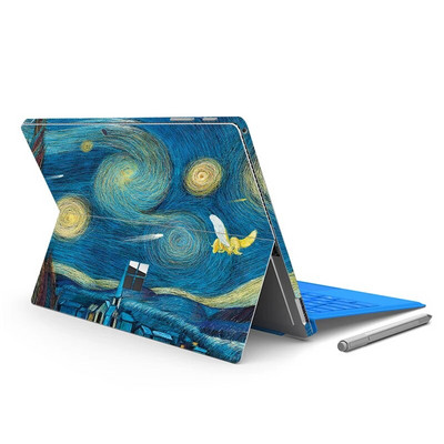 Autocolant de vinil cu model de imprimare color pentru Microsoft Surface Pro 7/6/5/4/3 9/8X Go 2 capacul spate decalcomania pentru corp Protector de piele