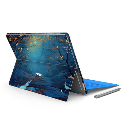 Autocolant de vinil cu model de imprimare color pentru Microsoft Surface Pro 7/6/5/4/3 9/8X Go 2 capacul spate decalcomania pentru corp Protector de piele