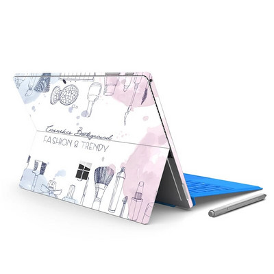 Autocolant de vinil cu model de imprimare color pentru Microsoft Surface Pro 7/6/5/4/3 9/8X Go 2 capacul spate decalcomania pentru corp Protector de piele