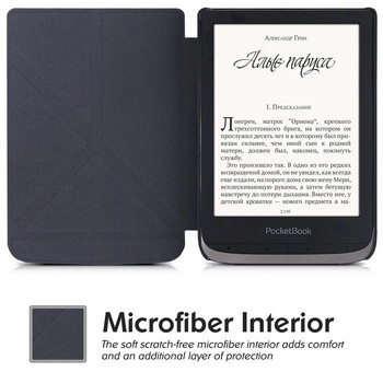 Θήκη για PocketBook 606/616/Pocketbook 627/628/Pocketbook 632/633 Color - Origami Stand Protective Cover with Auto Sleep/Wake