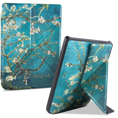 PocketBook 606/616/Pocketbook 627/628/Pocketbook 632/633 krāsainais futrālis — Origami statīva aizsargvāciņš ar automātisku miega režīmu/pamošanos