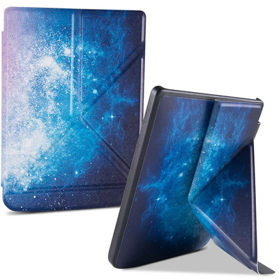 PocketBook 606/616/Pocketbook 627/628/Pocketbook 632/633 krāsainais futrālis — Origami statīva aizsargvāciņš ar automātisku miega režīmu/pamošanos