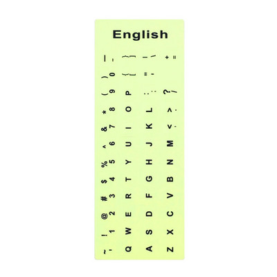 Rusų anglų kalbos klaviatūros lipdukai raidžių abėcėlės išdėstymo lipdukas šviečiantis lipdukas nešiojamojo kompiuterio kompiuterio apsaugos nuo dulkių įrankiui
