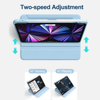 Въртящ се на 360° калъф за Huawei Matepad Pro 12.6 Matepad 11.5 10.4 Pro 11 10.8 SE 10.1 T10S Кожен прозрачен капак за Honor Pad 8