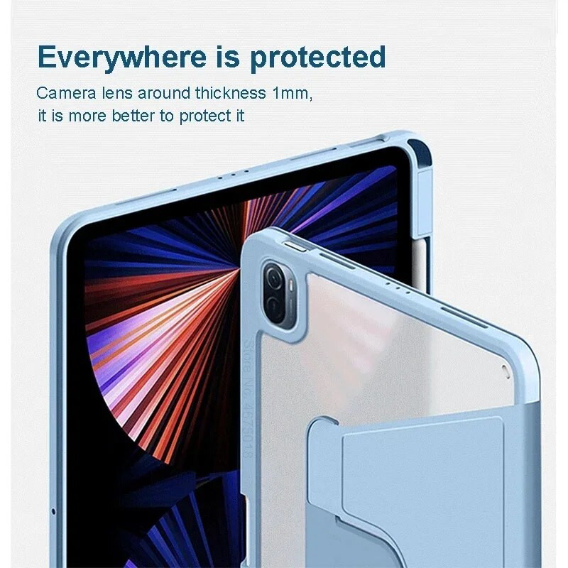 360° rotējošs futrālis Huawei Matepad Pro 12.6 Matepad 11.5 10.4 Pro 11 10.8 SE 10.1 T10S ādas caurspīdīgs vāciņš priekš Honor Pad 8