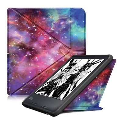 Skirtas Kobo Sage Case 8 colių daugiakampis sulankstomas PU odinis stovo Ereader dangtelis Funda Kobo Sage Cover Case 2021 Wake/Sleep