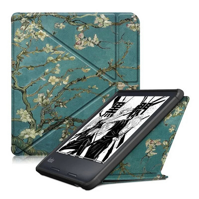 Skirtas Kobo Sage Case 8 colių daugiakampis sulankstomas PU odinis stovo Ereader dangtelis Funda Kobo Sage Cover Case 2021 Wake/Sleep