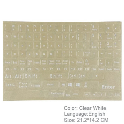 SR Engleză Full 120 Taste Mat Standard Impermeabil Tastatură Autocolante Aspect Literă Alfabet 10-17" Desktop Laptop Accesorii