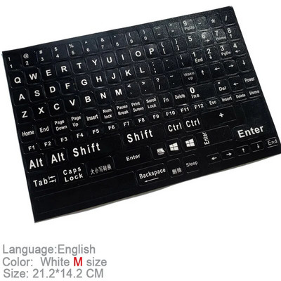 SR Engleză Full 120 Taste Mat Standard Impermeabil Tastatură Autocolante Aspect Literă Alfabet 10-17" Desktop Laptop Accesorii