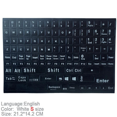 SR Engleză Full 120 Taste Mat Standard Impermeabil Tastatură Autocolante Aspect Literă Alfabet 10-17" Desktop Laptop Accesorii