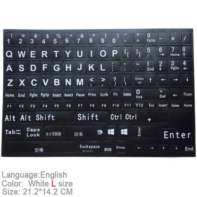 SR Engleză Full 120 Taste Mat Standard Impermeabil Tastatură Autocolante Aspect Literă Alfabet 10-17" Desktop Laptop Accesorii