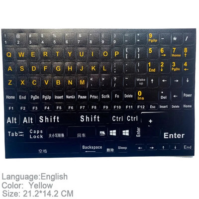 SR Engleză Full 120 Taste Mat Standard Impermeabil Tastatură Autocolante Aspect Literă Alfabet 10-17" Desktop Laptop Accesorii
