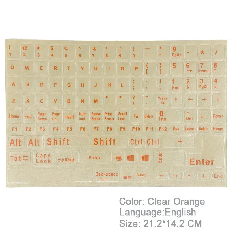 SR angļu pilni 120 taustiņi matēts standarta ūdensizturīgs tastatūras uzlīmes, izkārtojums burtu alfabēts 10–17 collu galddatoru klēpjdatoru piederumi