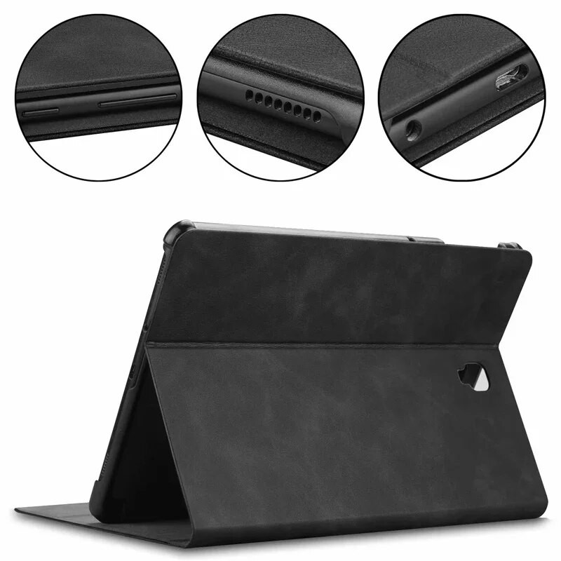 Modes priekšējais statīva futrālis Samsung Galaxy Tab S 4 S4 10.5 T835 T830 SM-T830 SM-T835 Smart Cover Funda ar zīmuļa atveri