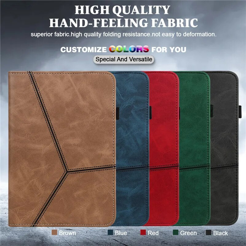 Vāka Funda Huawei MediaPad M5 Lite 10 statīva ādas maka maciņam Huawei MediaPad M5 Lite 10 BAH2-W19/L09/W09 10,1 collas korpusam