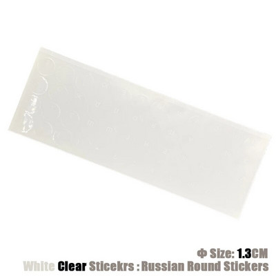 SR krievu 13 krāsu gluda matēta apļa tastatūras uzlīmes valoda aizsargplēves izkārtojums pogas burti datora klēpjdatoru aksesuāri