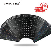 Rusă Engleză Franceză Spaniolă Ucraina Arabă Portugheză Tastatură autocolante pentru laptop PC Standard Letter Layout Tastatură Huse