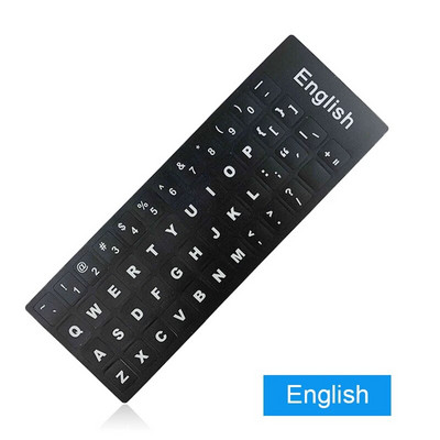 Rusă Engleză Franceză Spaniolă Ucraina Arabă Portugheză Tastatură autocolante pentru laptop PC Standard Letter Layout Tastatură Huse